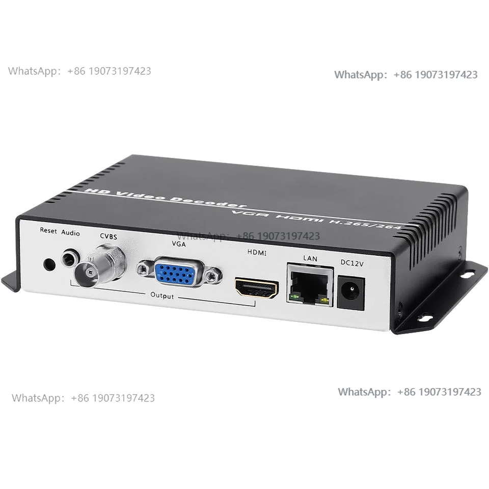 Unisheen UHD 4K H.265 H.264  VGA CVBS Decoder Video Audio IP Streaming Decoder Support SRT
