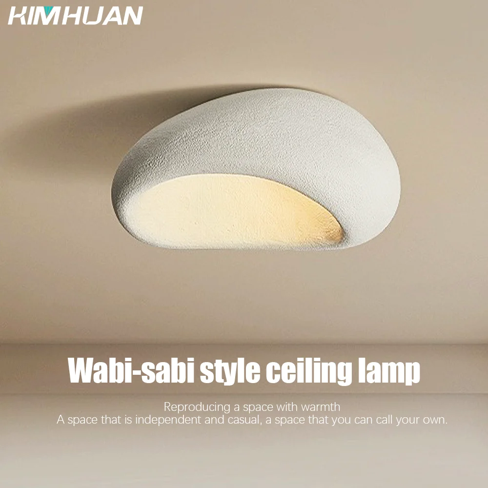 

Nordic Minimalist Wabi Sabi E27 Led Ceiling Lamps Chandelier Cream Style Bedroom Ceiling Lights Lustre Decor Led Lamp Fixtures