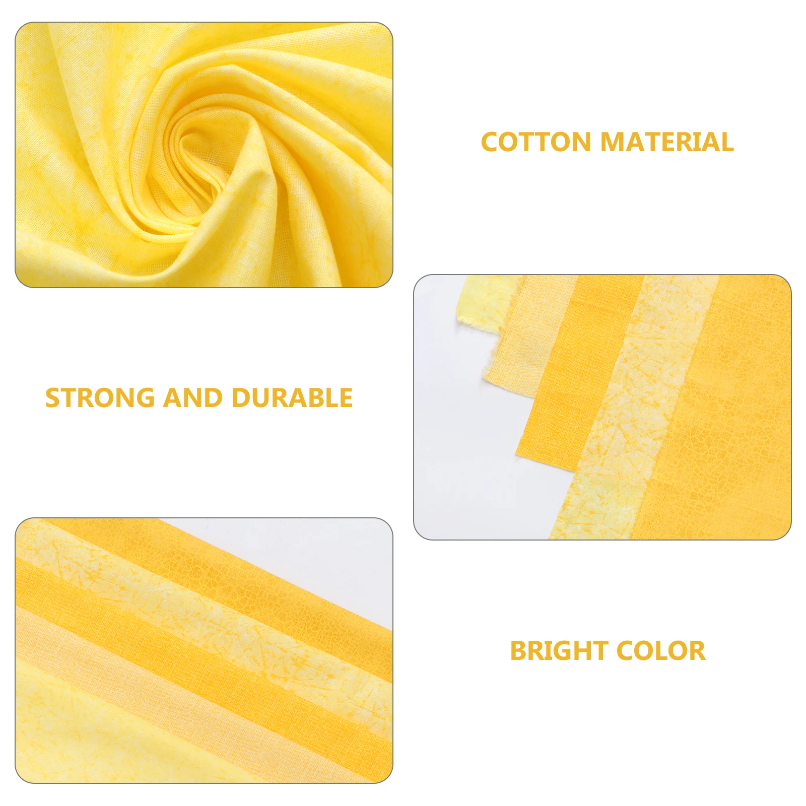 

5pcs Cotton Fabric Blocks 50x45cm Yellow A Quilting Material Patchwork Cloth DIY Home Patchwork Fabric Decor Projects