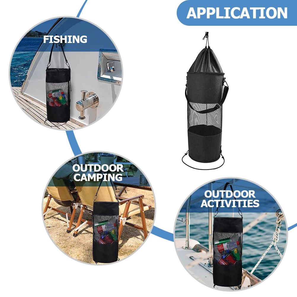 قارب كيس النفايات سعة كبيرة سلة المهملات البحرية سلة المهملات دائم سلة المهملات في الهواء الطلق كيس التخزين البوليستر النايلون قابل للغسل سيارة قابلة لإعادة الاستخدام