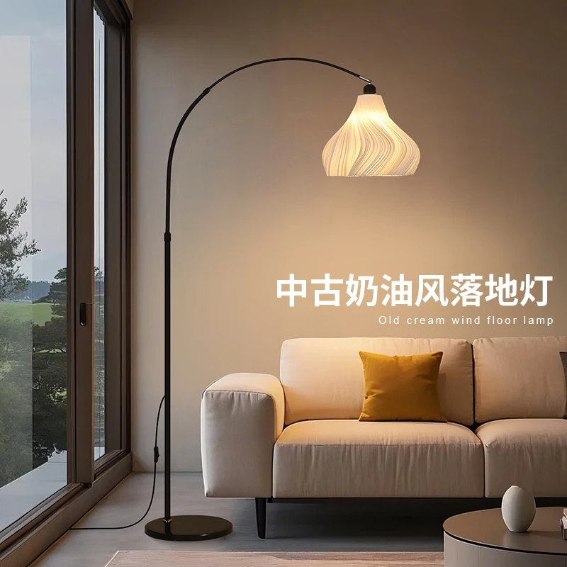 Modern Minimalist Standing Lamp, Eye-friendly Ambient Floor Lamp for Sofa Living Room or Bedroom, Bauhaus Style Fishing Lamp