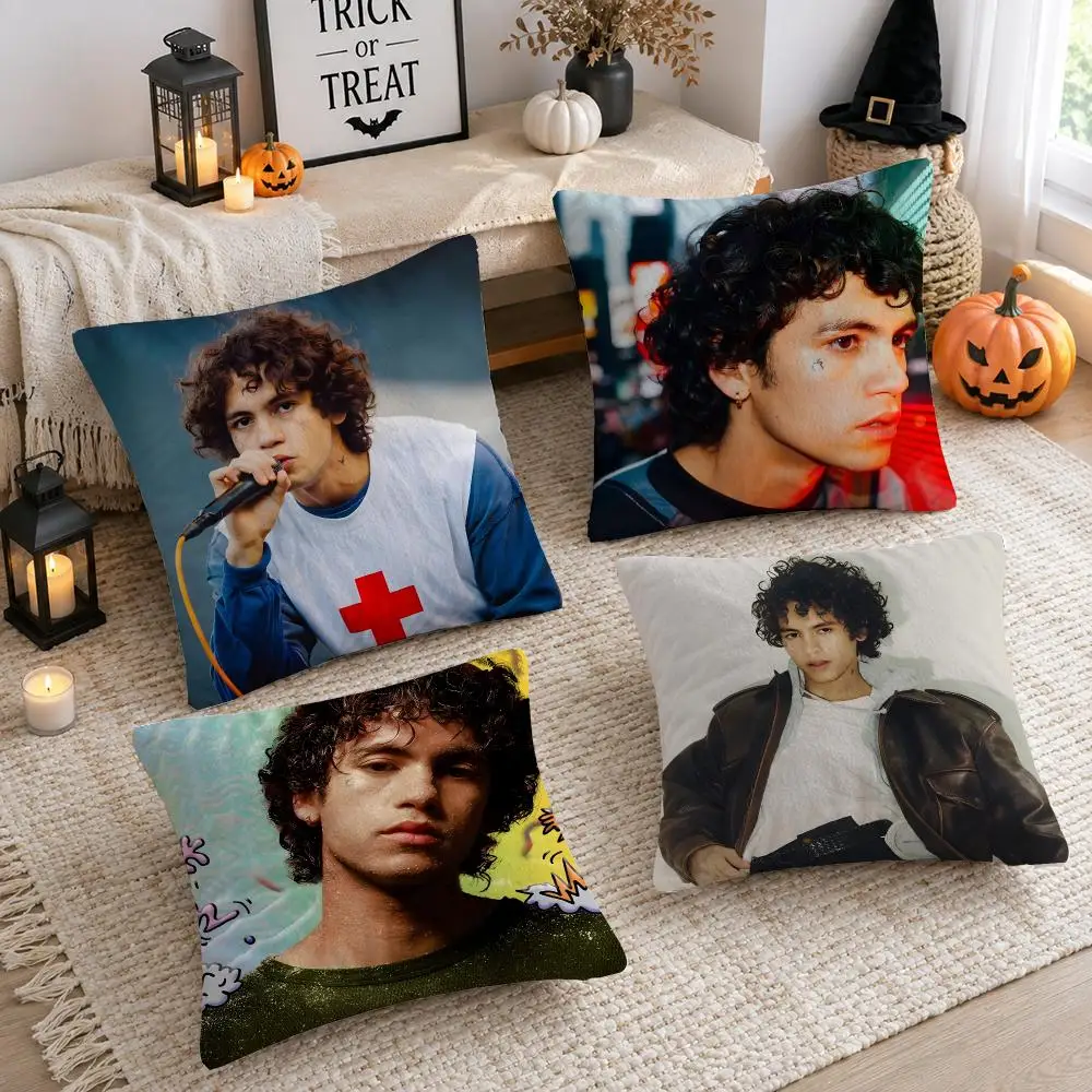 Singer D-Dominic Fike Cushion Cover Plush Decorative Pillow Case With Hidden Zipper Cutecore Room Decor For Home