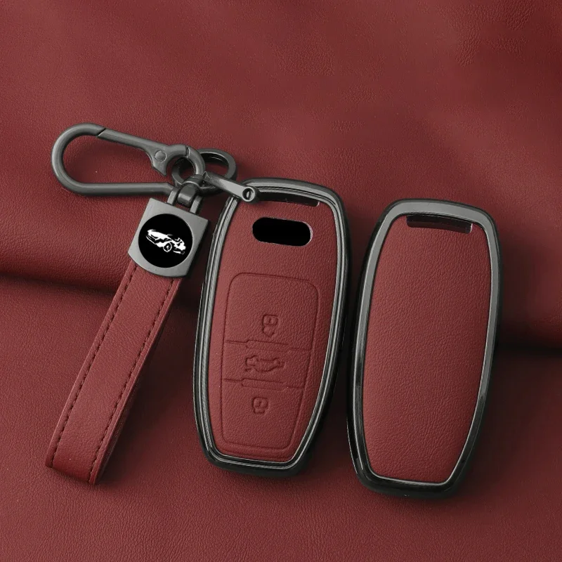 

Zinc Alloy Car Smart Remote Key Case Cover Holder Shell For Audi A7 A8 d3 d4 d5 4h r8 Protector Key Bag Keychain Accessories