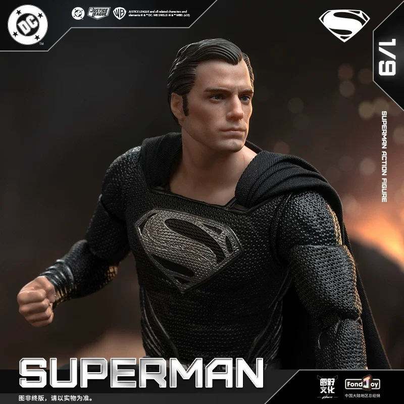 

Оригинальная фигурка Fondjoy Black Superman 2.0/Batman, фигурки DC из фильма «Лига справедливости» Зака Снайдера, масштаб 1/9, модель из ПВХ, подвижная кукла-игрушка