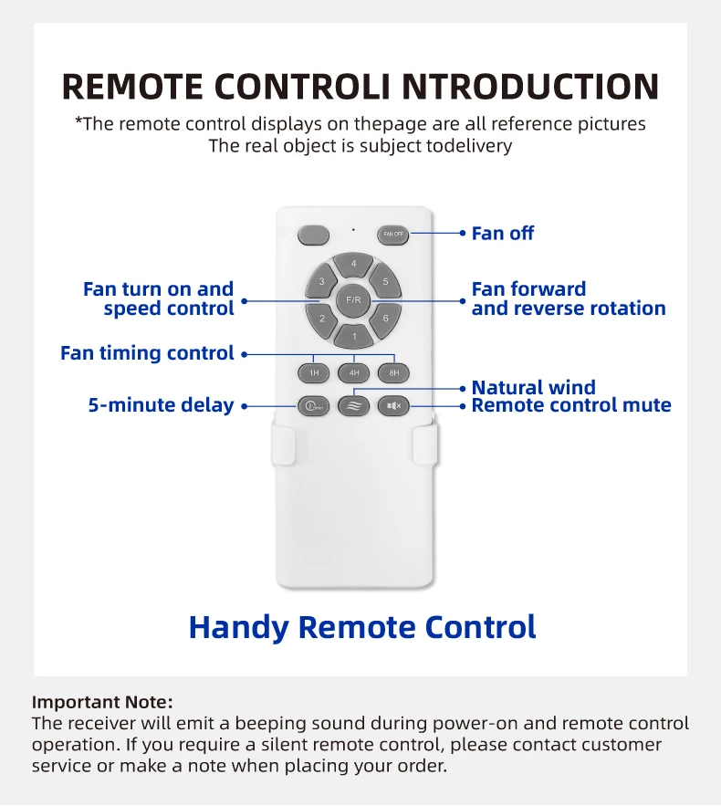 FUMANJIA 52-Inch Low-Profile Ceiling Fan for Home – No Light, Remote — detail 10