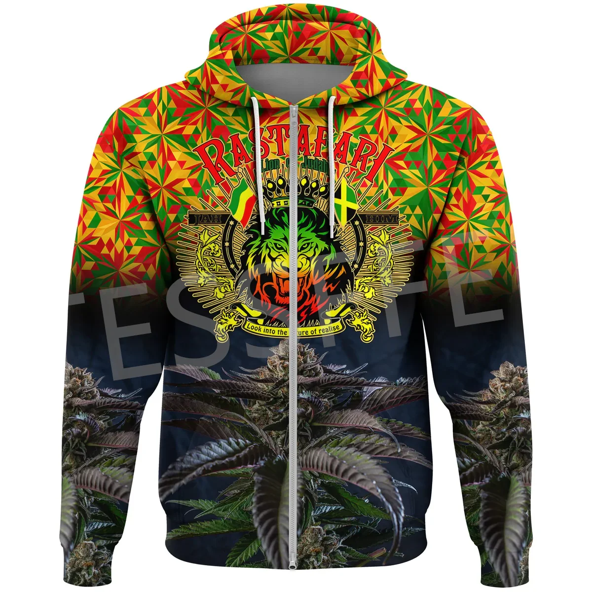 NewFashion Africa Country Reggae Jamaica Lion Tattoo Colorful Retro Tracksuit 3DPrint Men/Women Casual Funny Pullover Hoodies X1