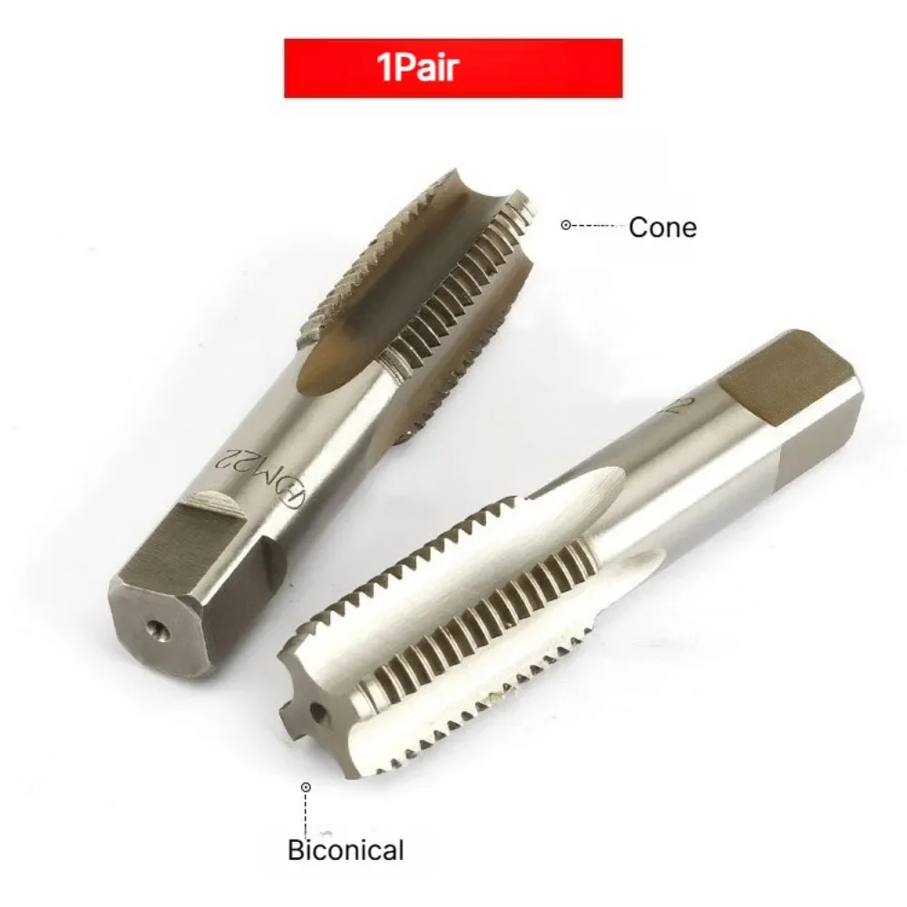 2PCS/Packed Hss Right Hand Tap Drill Hand Tools Screw Thread Metric Plug Taps M2 M3 M4 M5 M6 M8 M10 M12 M16 M20 M22 M24 M27 M30