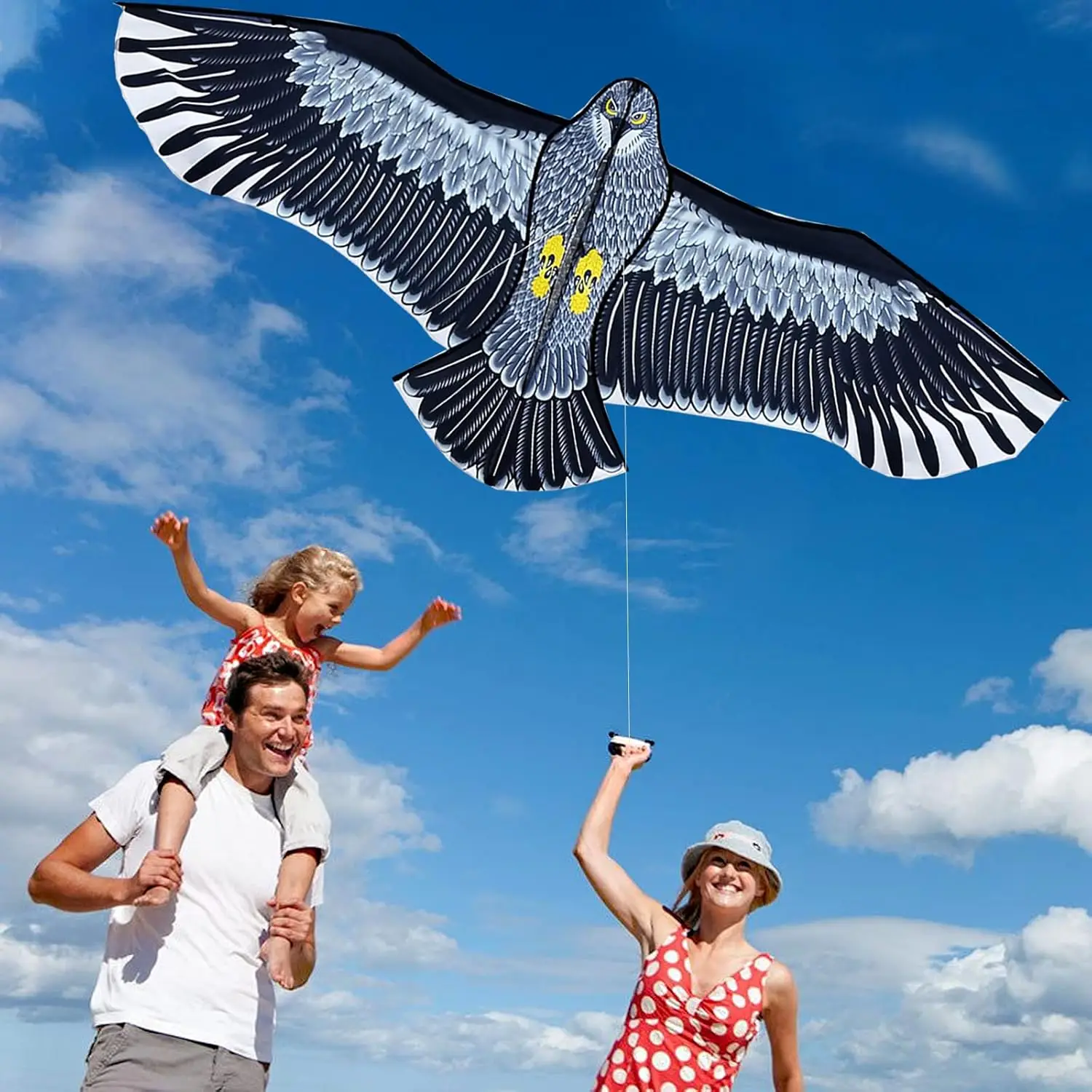 New  Outdoor Fun Sports Huge 185cm Eagle Kite With Handle Line Novelty Toy Kites For Adult /Kids Large Good Flying