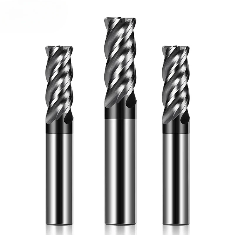 HRC50 4-Flute Cnc Nano Coating Tungsten Steel Carbide Face alloy End Mill CNC Maching Tools Stainless Steel Milling Cutter Tools