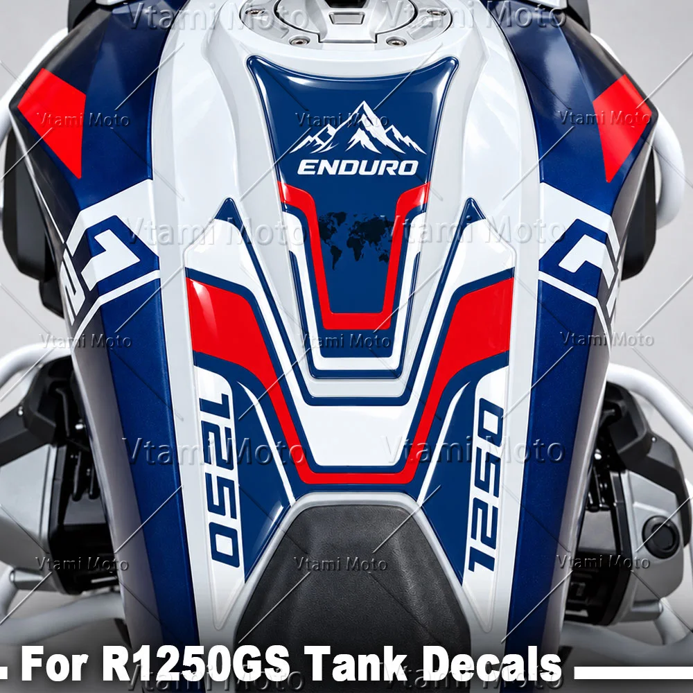 3D Motorcycle Tank Sticker Tank Pad Protection Decals For R1250GS R 1250 GS 2014-2023 2022 2021 2020
