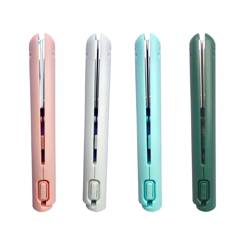 Mini Cordless Hair Straightener And Curler Portable Travel Hot Tool Cordless USB Charging Straight Curl Support ﻿