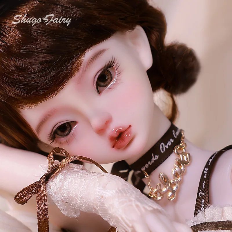 Bjd Doll 1/4 Lena Bariy Body Big Chest Lolita Style Fullset Birthday Toys Resin Ball Jointed Dolls Collectorss Shugafairy