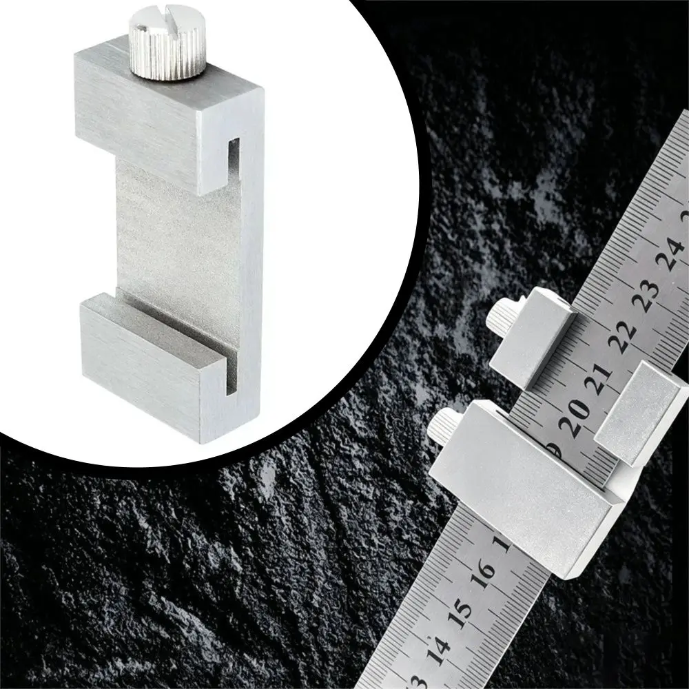 Steel Positioning Limit Block Adjustable Lightweight Measuring Marking Gauge Durable Ruler Positioning Block Woodworking