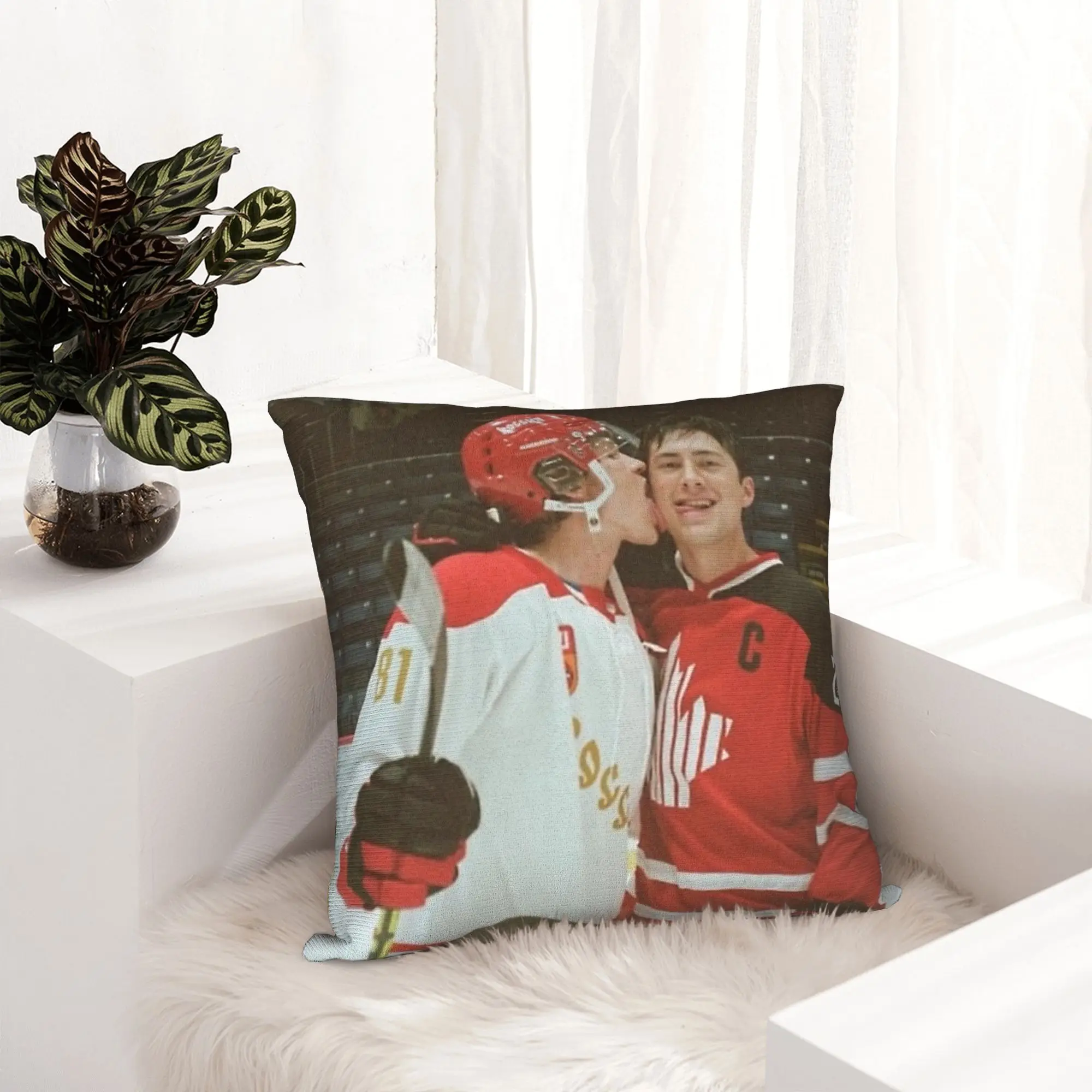 Ilya and Shane Heated Rivalry Pillowcase Soft Polyester Cushion Cover Gift  Throw Pillow Case Cover Home Zippered 40*40cm