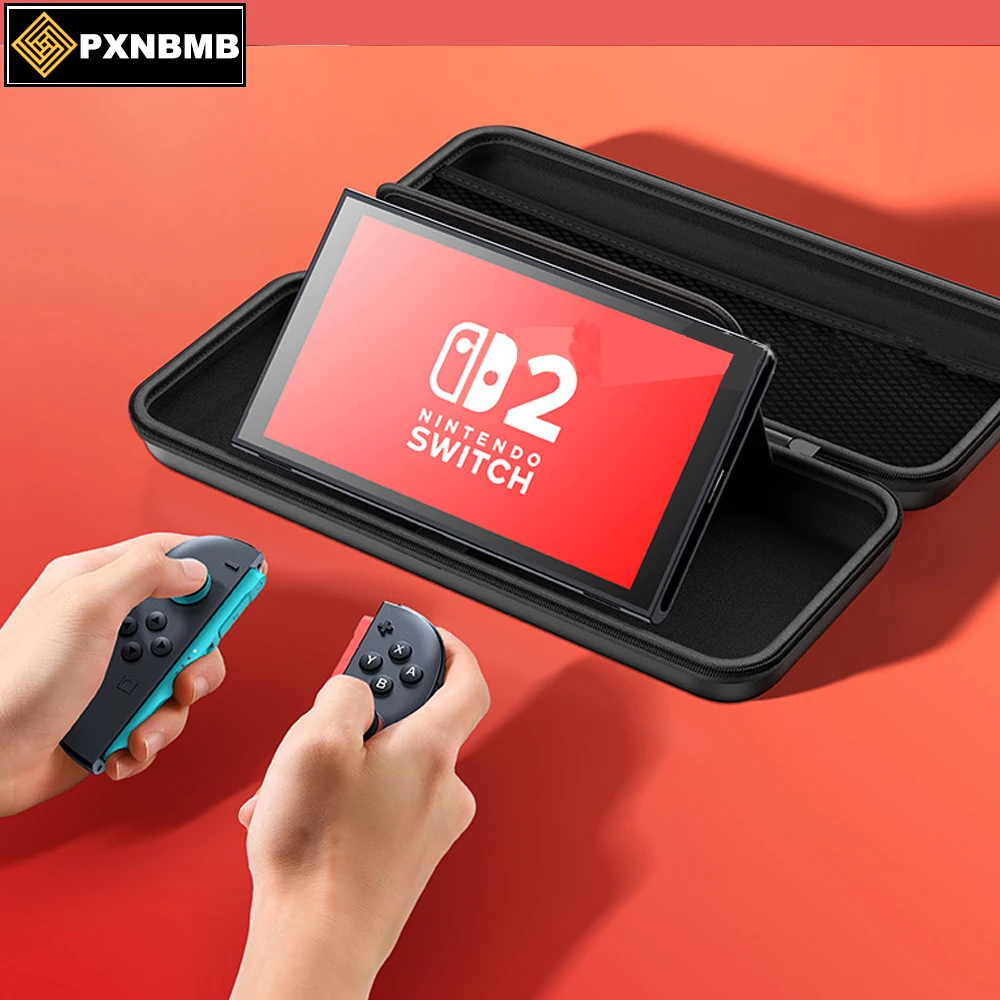Storage Bag for Nintnedo Switch 2 Portable Hard Carrying Case Shockproof PU Cover for Switch 2 Game Console Accessories Travel