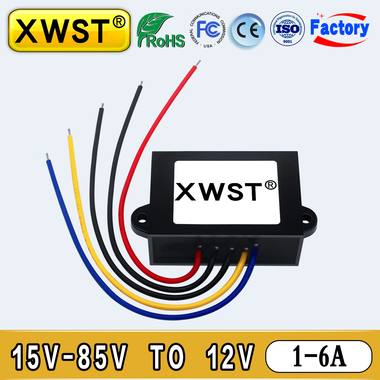 

XWST DC DC Converter 24V 36V 48V 60V 72V 80V 85V to 12V 1A 2A 3A 4A 5A 6A Voltage Regulator Step Down To 12V With ACC Controller