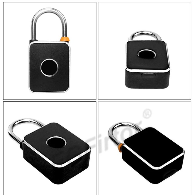 Imagem -03 - Tuya App Fingerprint Cadeado Cadeado Bluetooth Cadeado Biométrico Portátil Carregamento Usb para Cacifo Bagagem Ginásio