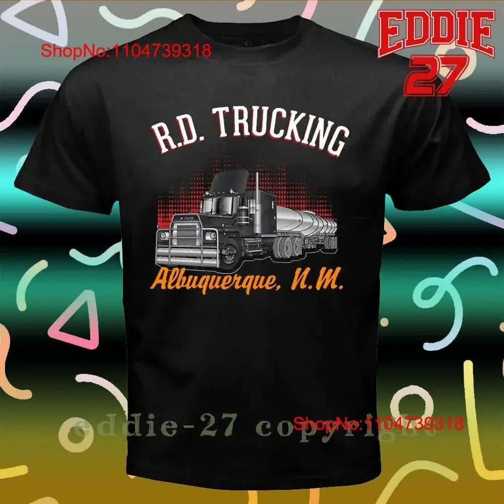 New T Shirt R D Trucking Convoy Logo Men's American vintage Washed graphic fashion designer clothes homme streetwear Stylish