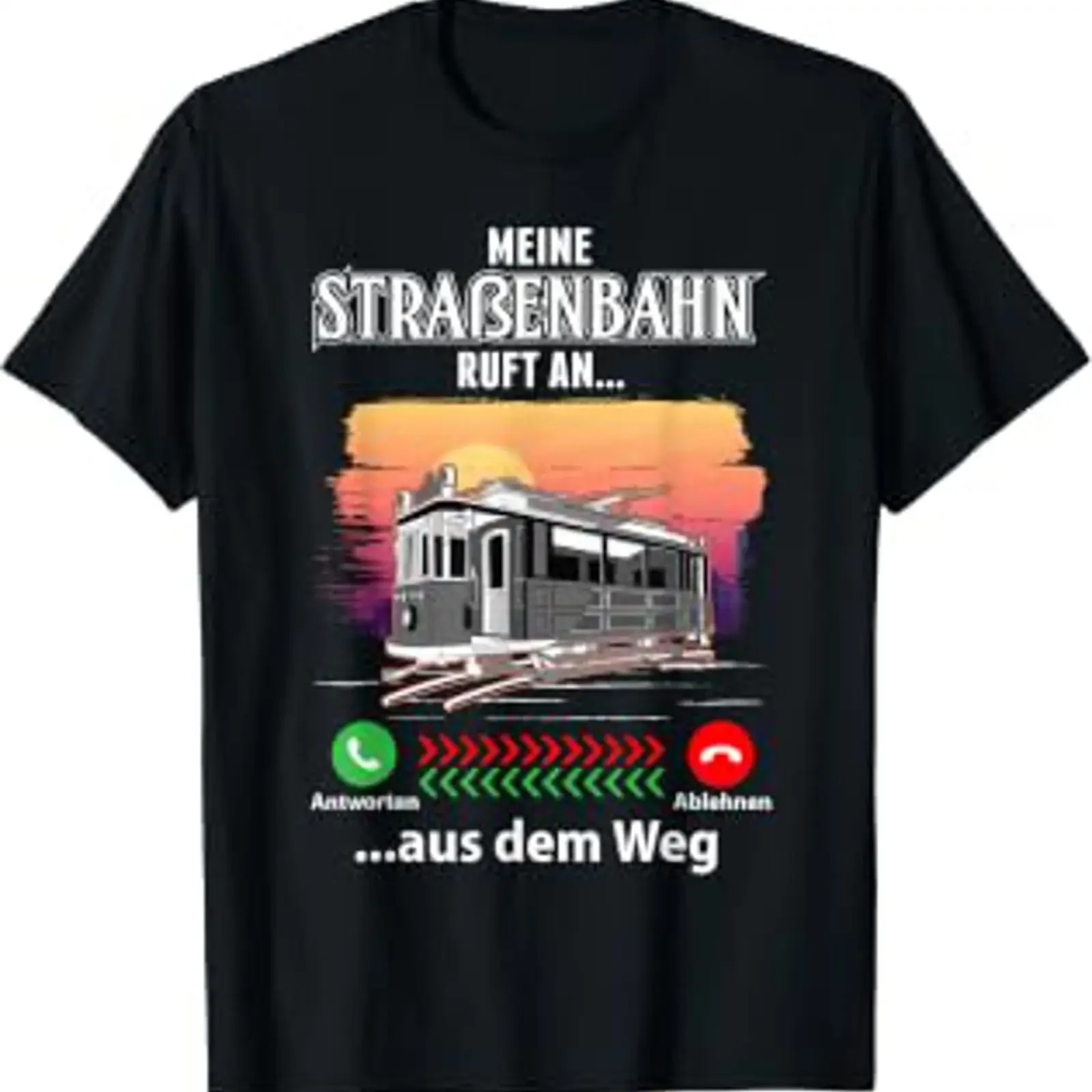 Out of the way My tram is calling S Bahn T shirt vintage Washed Versatile fashion graphic Breathable streetwear