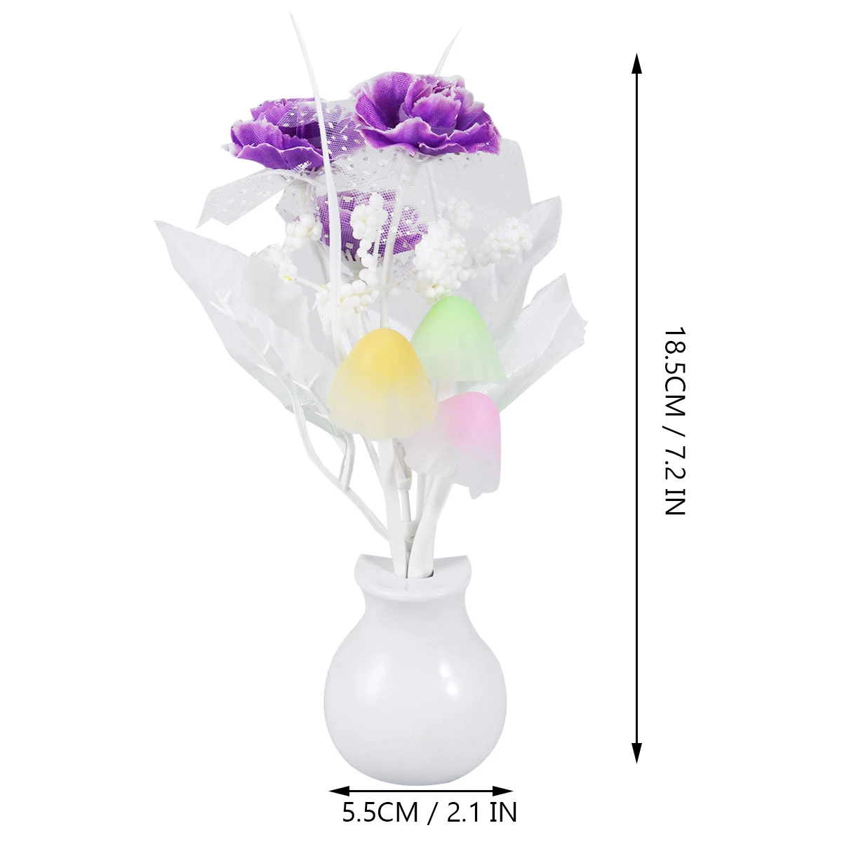 

Colorful Lights 7 Colors Changing LED Wall Plug-in Bedroom Light Portable Energy Saving Small Size