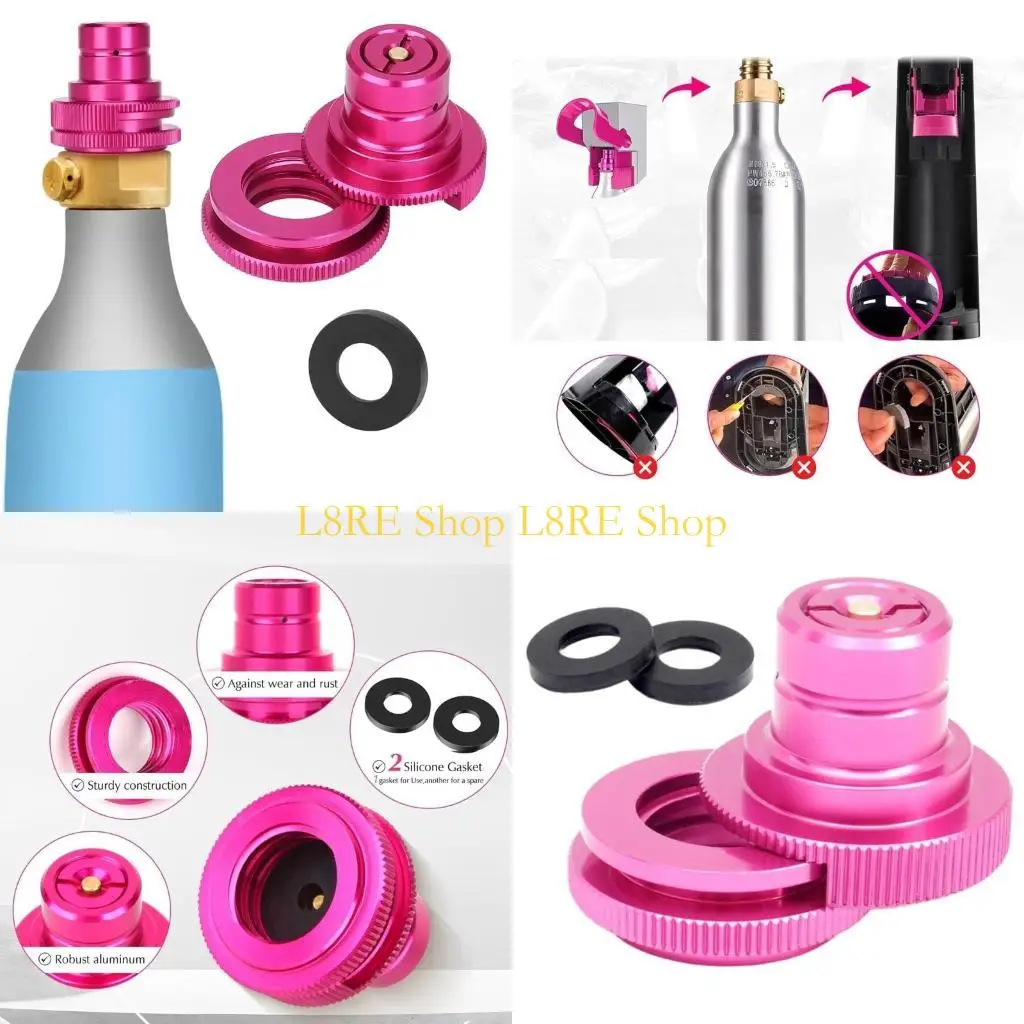 L8RE Sparkling Beverage CO2 Cylinders Adapter with TR21 4 Thread for Carbonated Drink