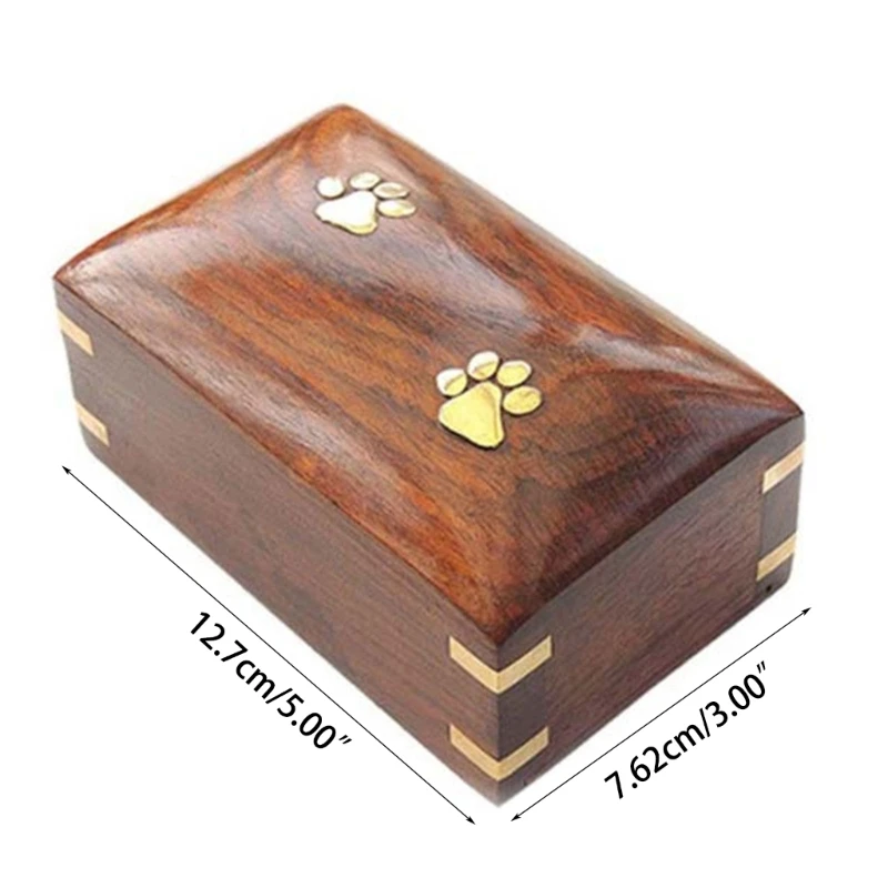 Pet Urn Pet Remembrances Box Memorial with Claws Print Funerary Caskets