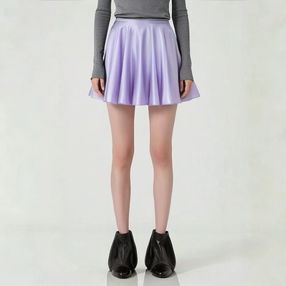 

Женское балетное танцевальное платье для взрослых по индивидуальному заказу с глянцевым шелком и гладкими ягодицами, короткая юбка, гимнастический тренировочный наряд