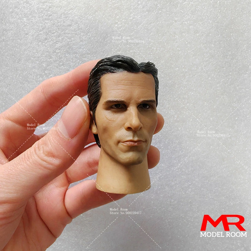 1/6 Scale Christian Bale Head Sculpt Carving Model Fit 12