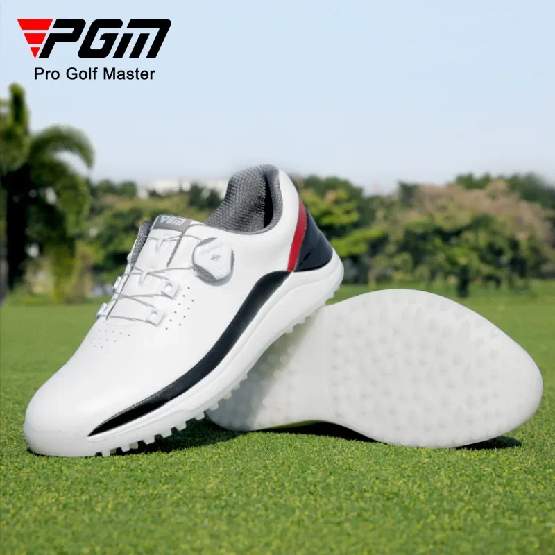 

PGM golf shoes men's knob shoelace anti-slip super waterproof sneakers microfiber shoes.