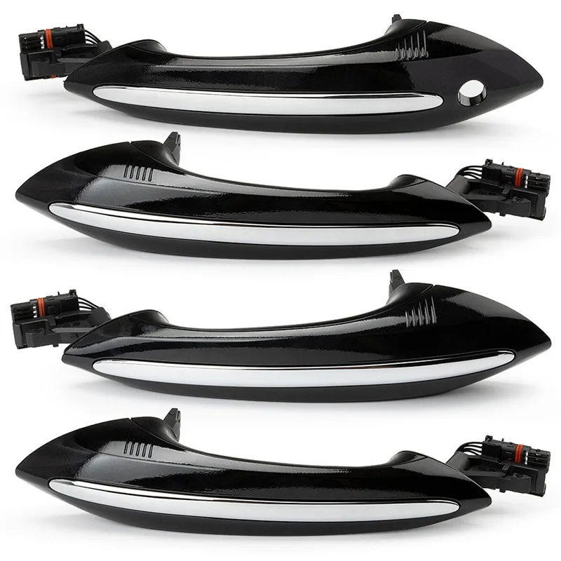 4PCS Black / White Exterior Door Handle Set For BMW F07 F10 F06 F11 F01 F03 F04 Front Rear Left / Right 51217231931 51217231932