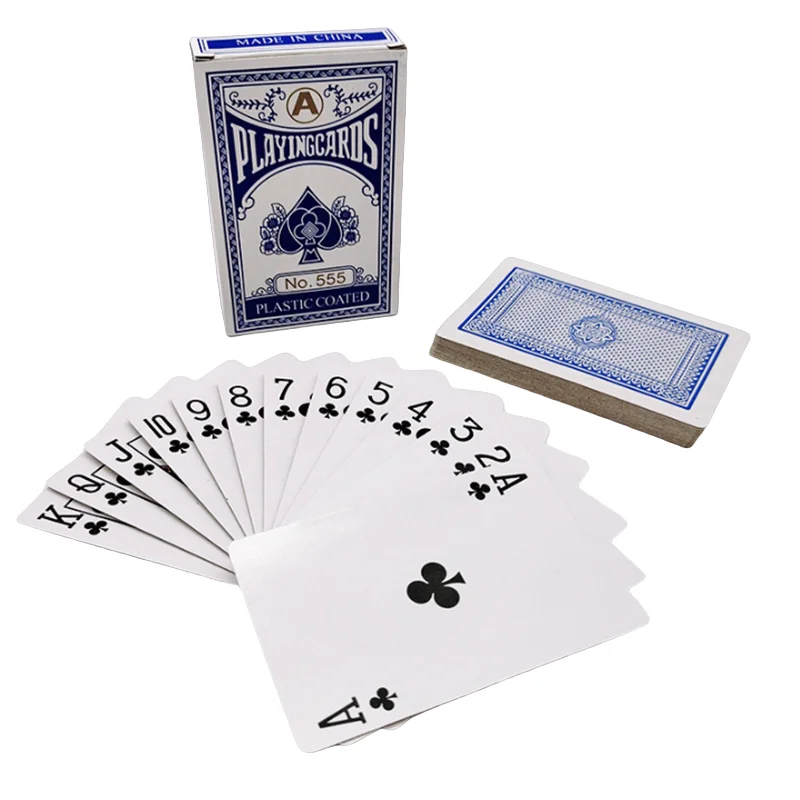 New 54 pieces/set  Grey Core Paper Poker King Deck Playing Cards Magic Tool Party Table Game Red Blue