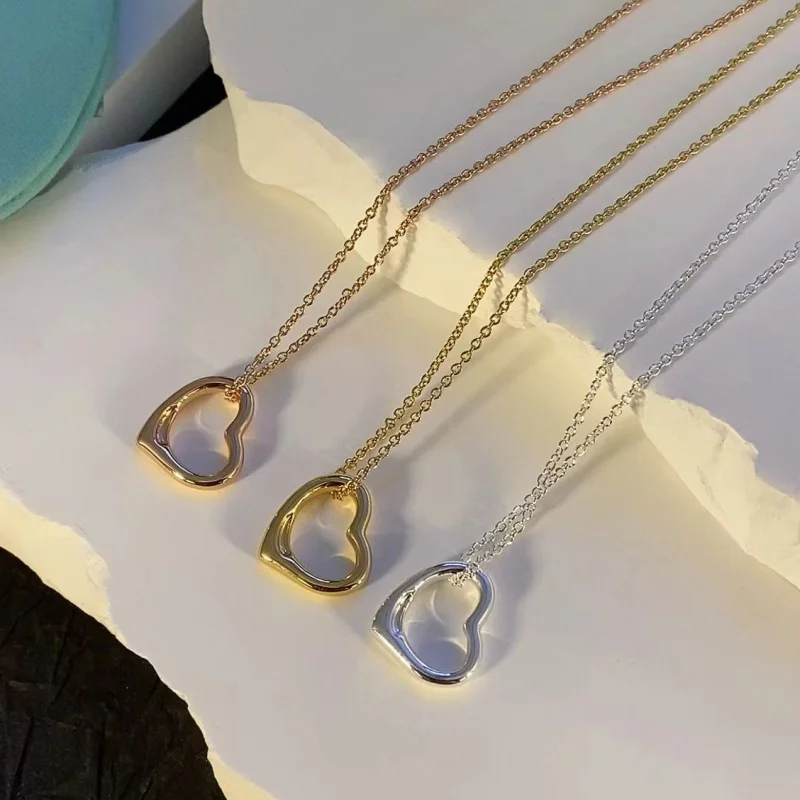 

Ожерелье из титановой стали в форме сердца для женщин, цепочка на ключицу, модный ювелирный аксессуар