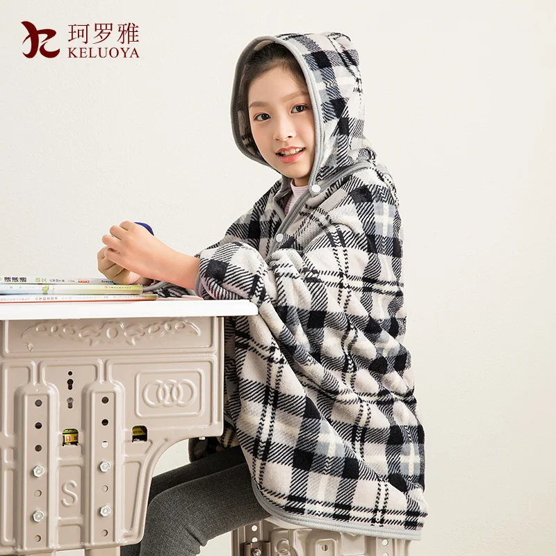 Cloak Shawl Blanket Cosplay Classroom Air Conditioning Blanket Cape Student Children's Warm flannel Halloween Carnival Costume