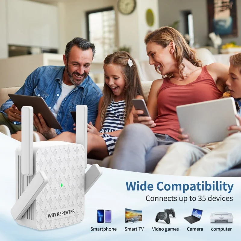 1200Mbps Wireless Wifi Extender Ripetitore/Router Wifi Dual Band 2.4 e 5.8Ghz Wi Fi 4 Antenna Booster Accesso al segnale a lungo raggio Amp
