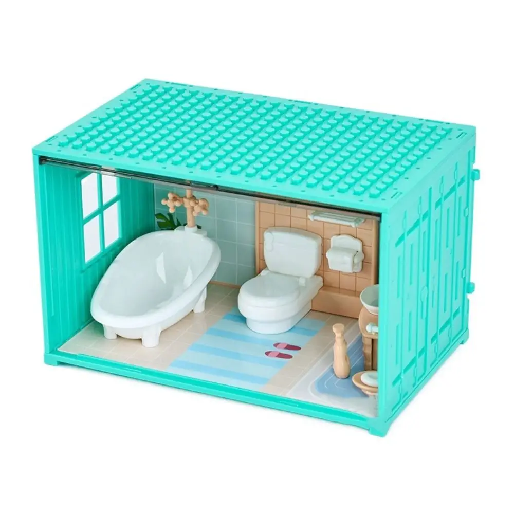 

Scene Decoration Dollhouse Furniture Container Bathroom Bedroom Pretend Play Miniature Furniture Box Kawaii Dustproof