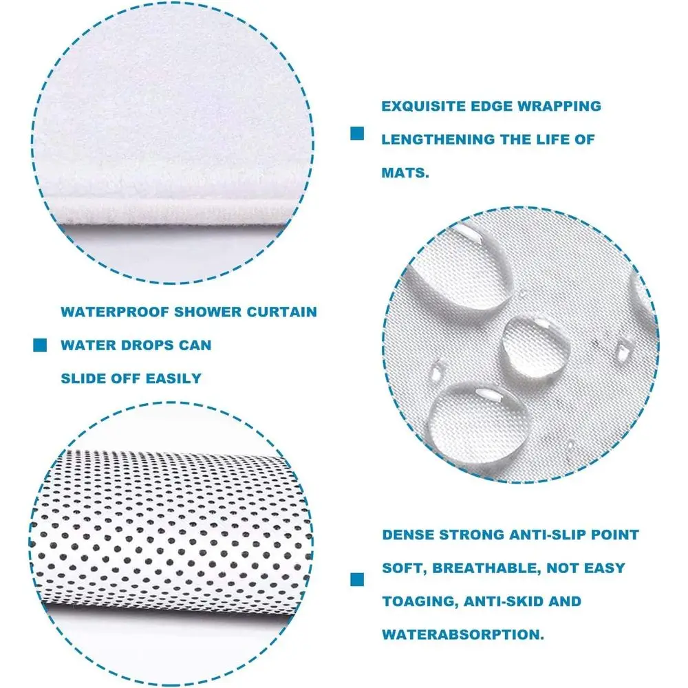 طقم حمام على شكل إلفيس: ستارة حمام، غطاء مقعد المرحاض، سجادة حمام، سجاد غير قابل للانزلاق، مقاوم للماء، ديكور، 72 × 72