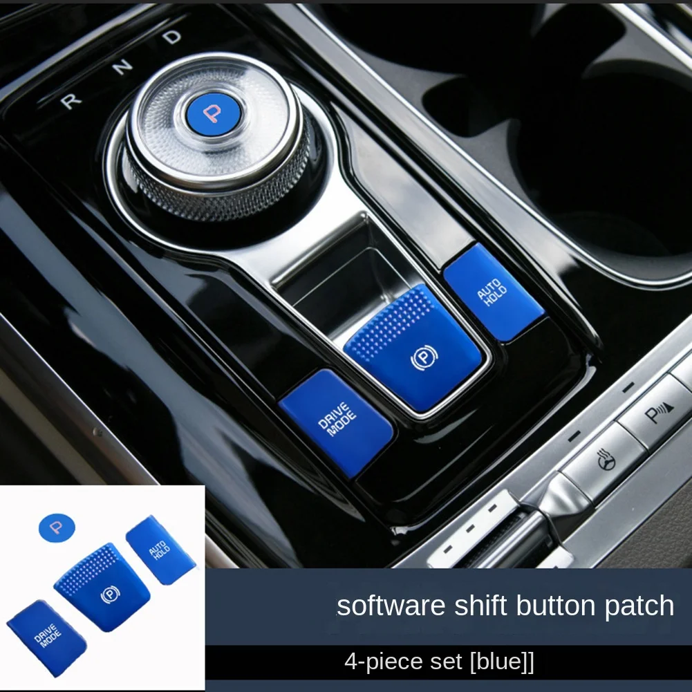 Well 4Pcs Car Central Control Gear Button Sticker Cover Trim Panel Frame For KIA Carnival 4 KA4 2020 2021 2022
