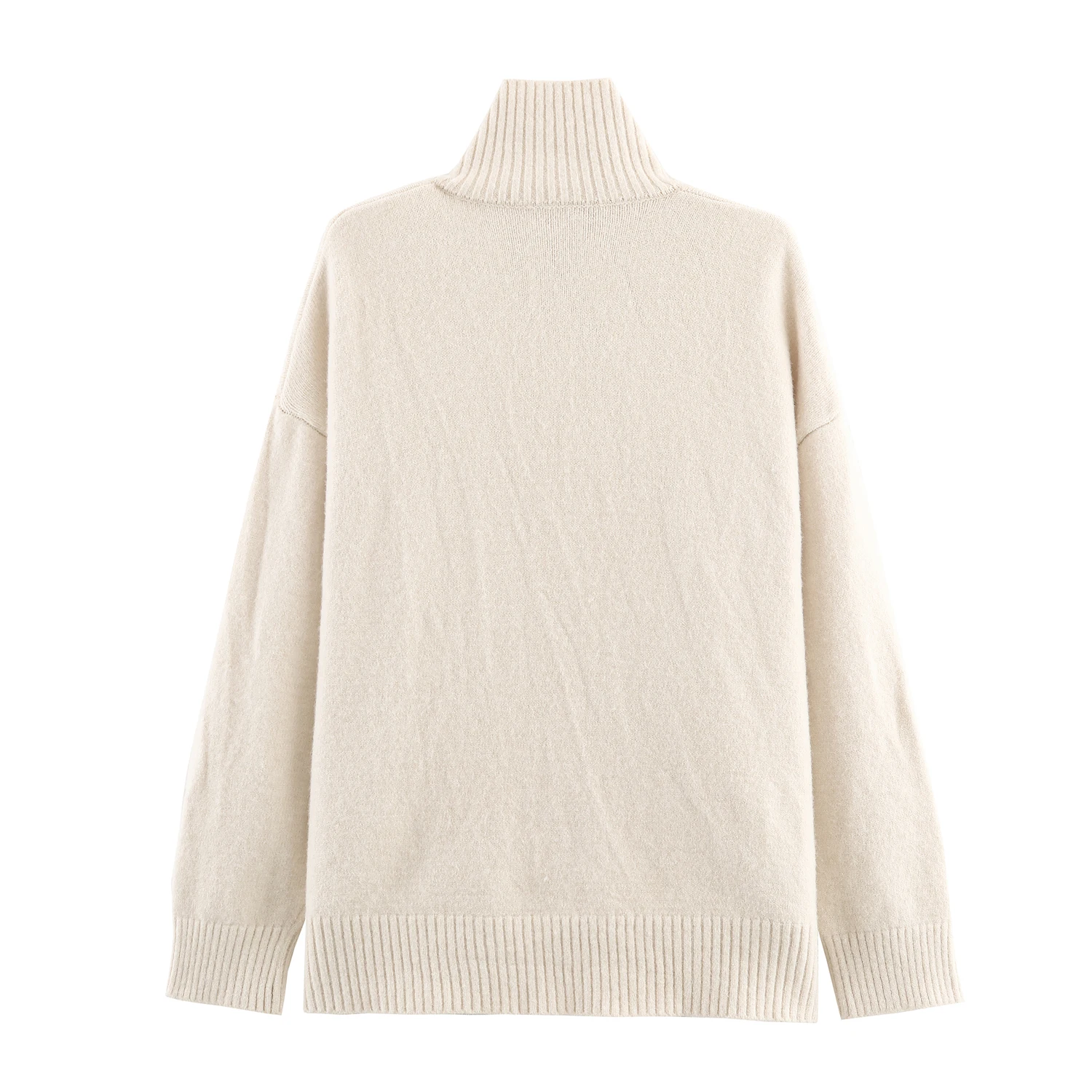 JNLEAOG خريف جديد Faion Thiened مقنعين سترة مفتوحة المرأة سترة الشارع Sle فضفاضة تناسب طويلة Sve جولة Ne Singl... #3