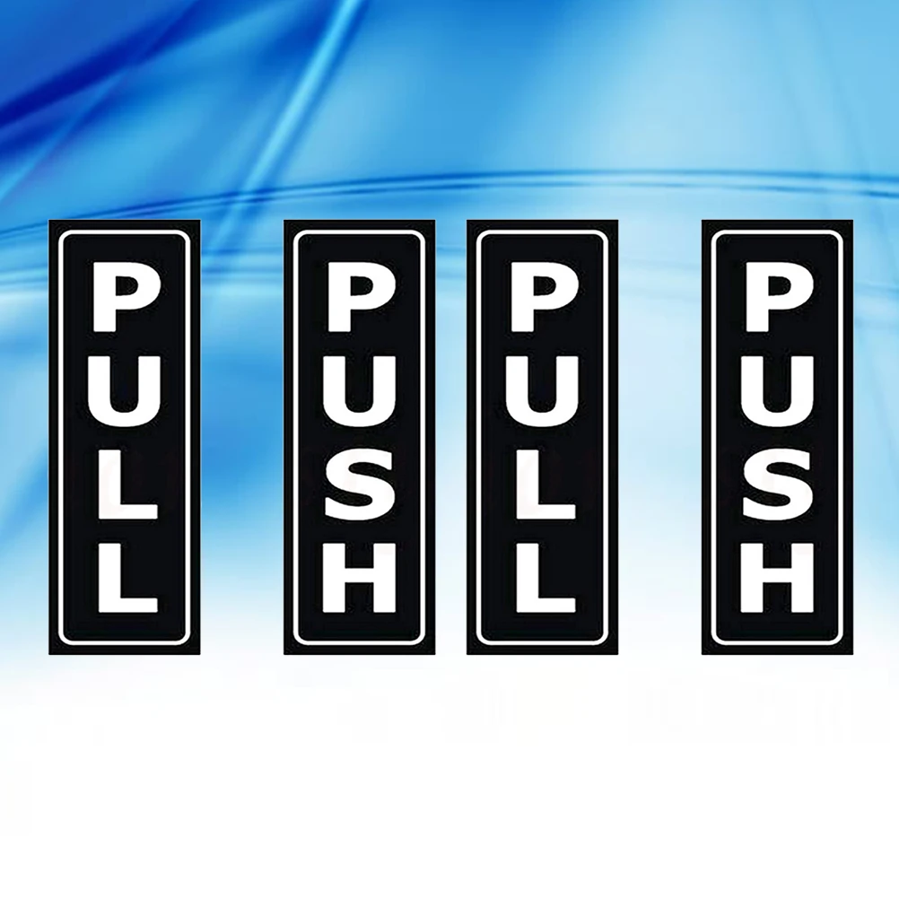 الإبداعية دفع سحب علامات الباب 4 قطعة ملصقات لمقهى متجر فندق مكتب لافتة للباب الشارات الاستخدام المنزلي #3