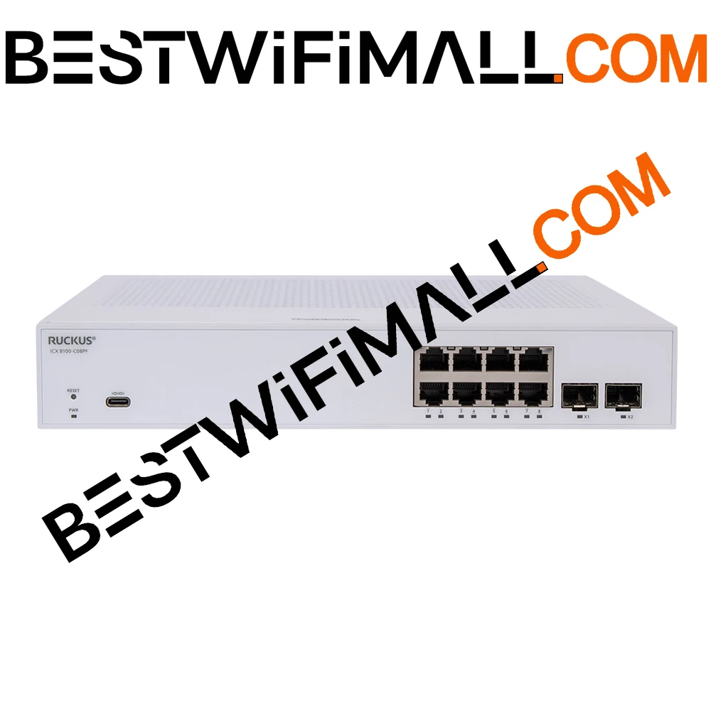 

Коммутатор RUCKUS Networks ICX 8100-C08PF, 8 портов 1Gbps POE+ (30W Class 4), бюджет PoE 120W, 2 порта 1GbE SFP Unlink