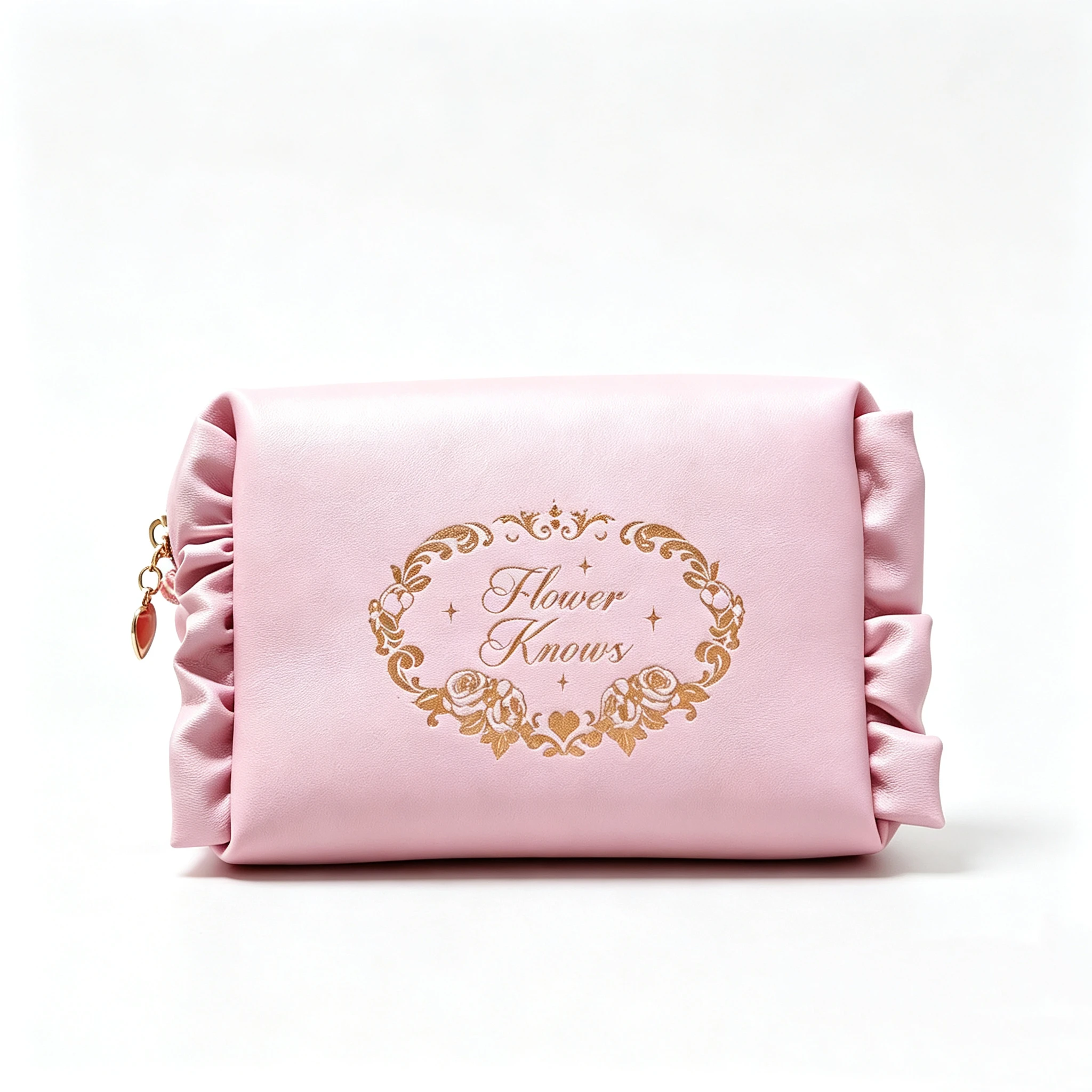 Flower Knows Limited Pink Cosmetic Bag Large Capacity Portable Toiletry Storage Bag Christmas Plush Bag Handbag