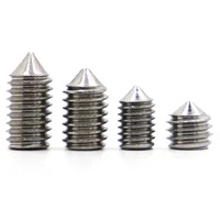 Tornillo de fijación hexagonal DIN914 M2 M2.5 M3 M4 M5 M6 M8 M10 304 tornillos de punta cónica de acero inoxidable