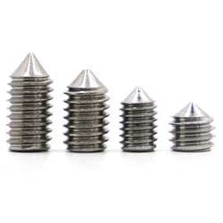 Hexagon Hex Socket Set Screw DIN914 M2 M2.5 M3 M4 M5 M6 M8 M10 304 Stainless Steel Cone Point Grub Screws