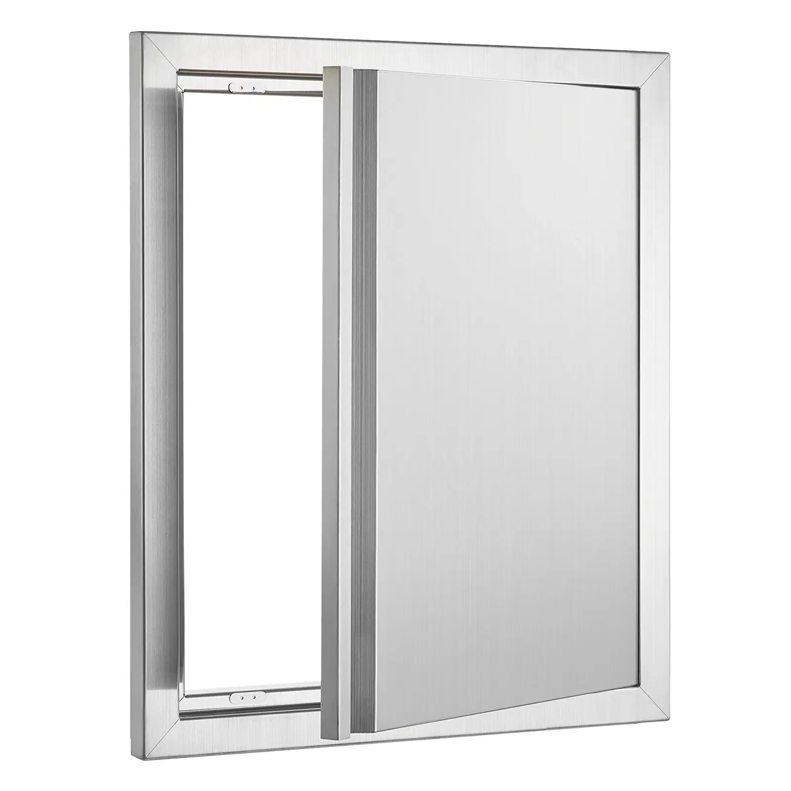 BBQ Access Door, 18W x 21H Inch Single Outdoor Kitchen Door, Stainless Steel Flush Mount Door, Wall Vertical Door with Recessed Handle, for BBQ Island, Grilling Station, Outside Cabinet