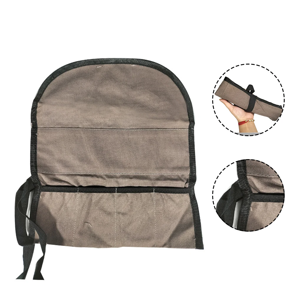 1pc Werkzeug Aufbewahrung tasche Leinwand für Schraubens chl üssel Schrauben dreher Bohrzange mehrere Taschen Roll beutel