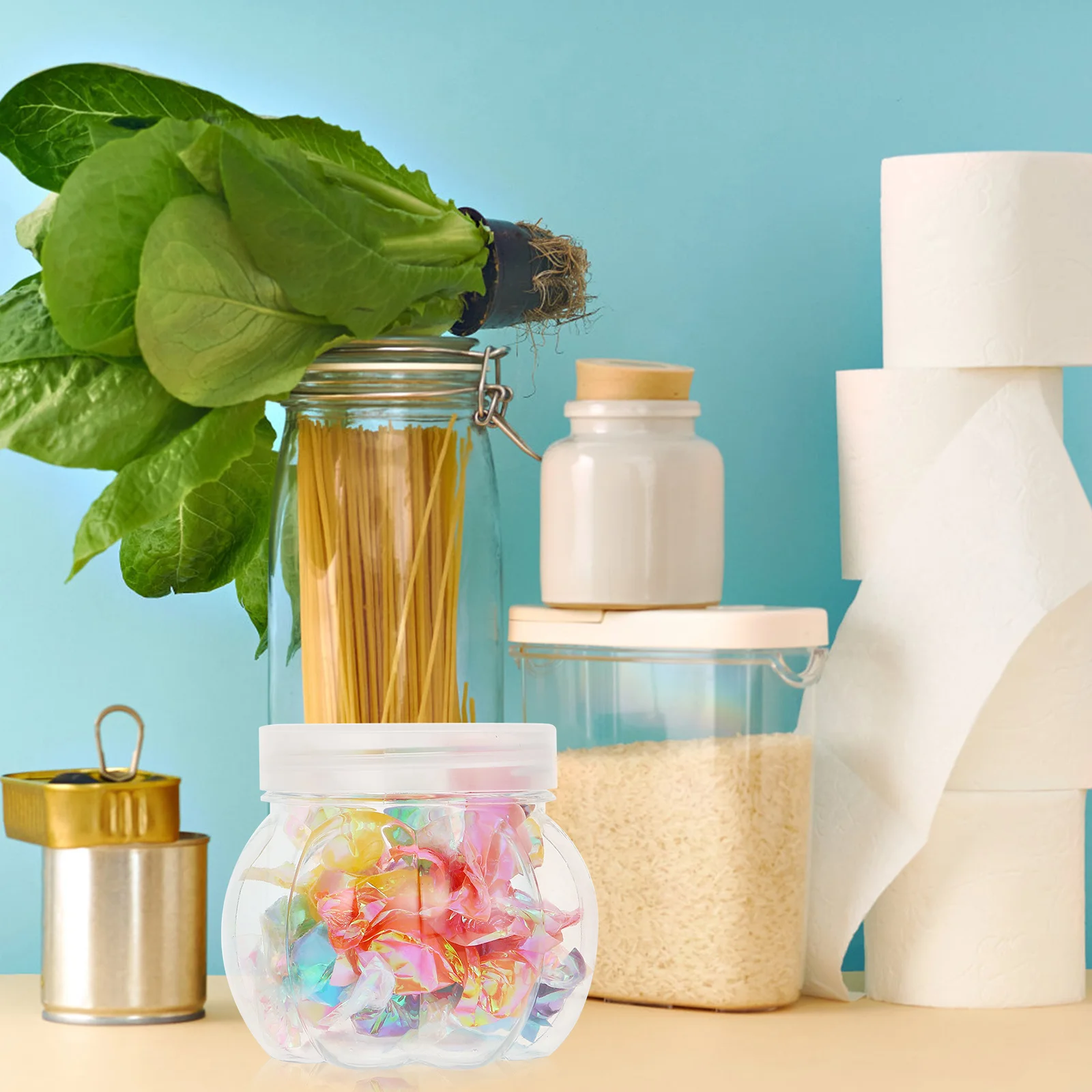 

12Pcs Mini Candy Jars Creative Pumpkin Shaped Jar Practical Candy Storage for Party Supplies Transparent Gift Jars