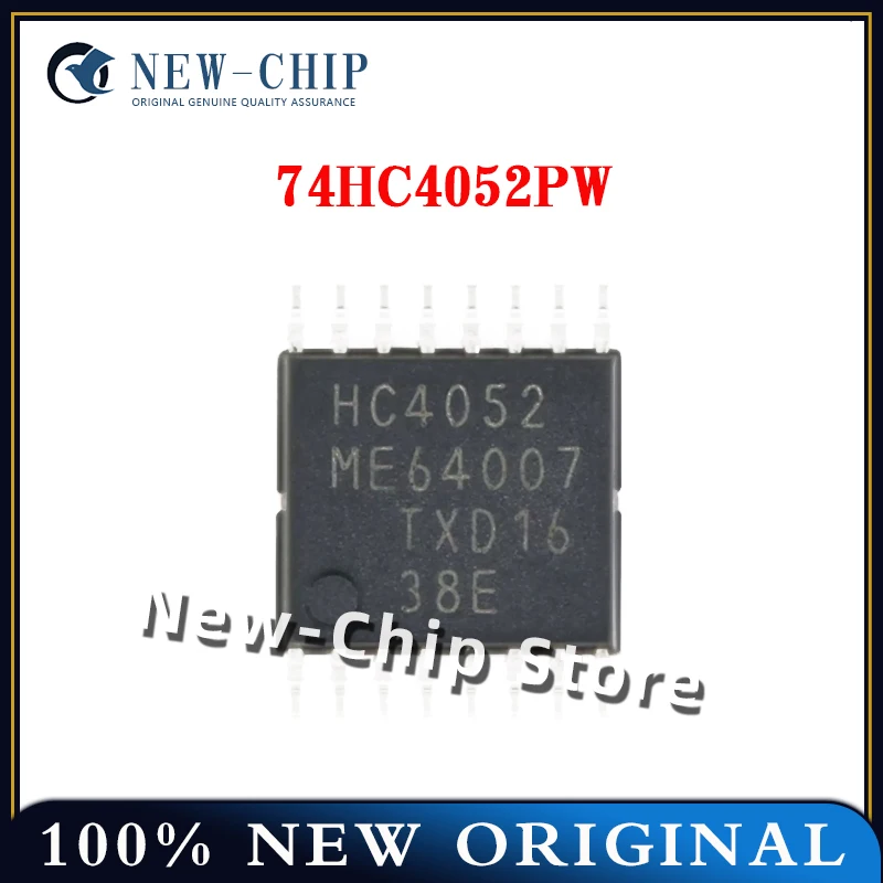 20PCS-500PCS/LOT  74HC4052PW  TSSOP-16  Dual 4-channel analog multiplexer chip  New Original