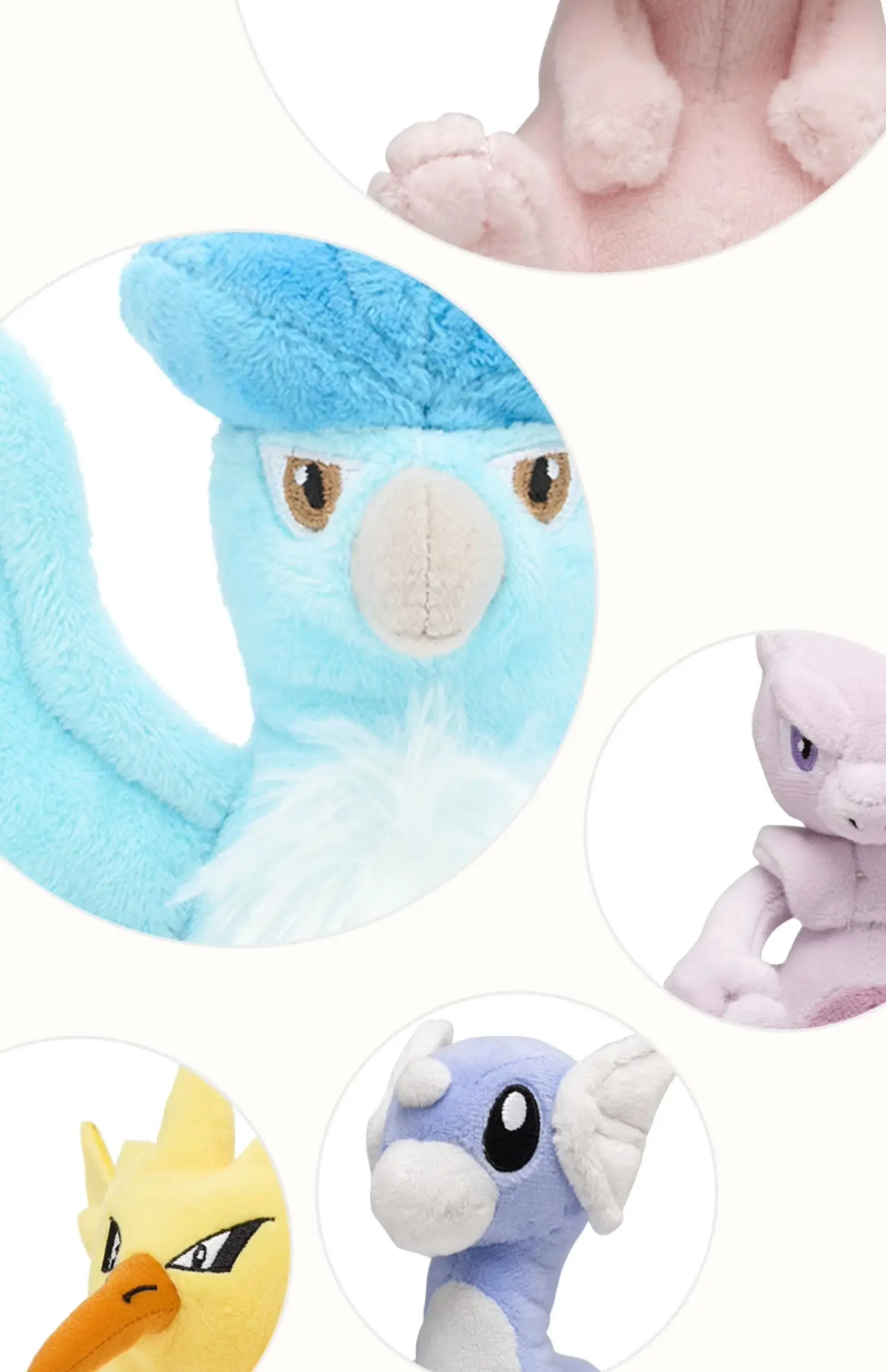 Juguetes de peluche de Pokémon Fit, Articuno Moltres, Mew, Mewtwo, Dragonair, Dratini, Zapdos, Anime, monstruo de bolsillo, 14cm