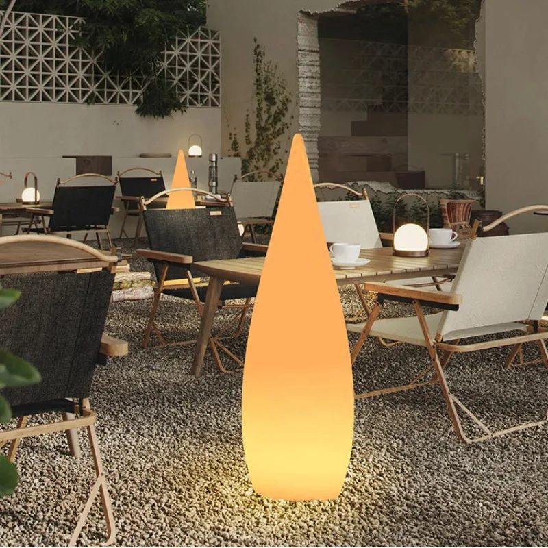 Water Drop Outdoor Floor Lamp Waterproof Lawn Light Landscape Ambient Decor Lamp for Villa Courtyard Garden Patio Decoration