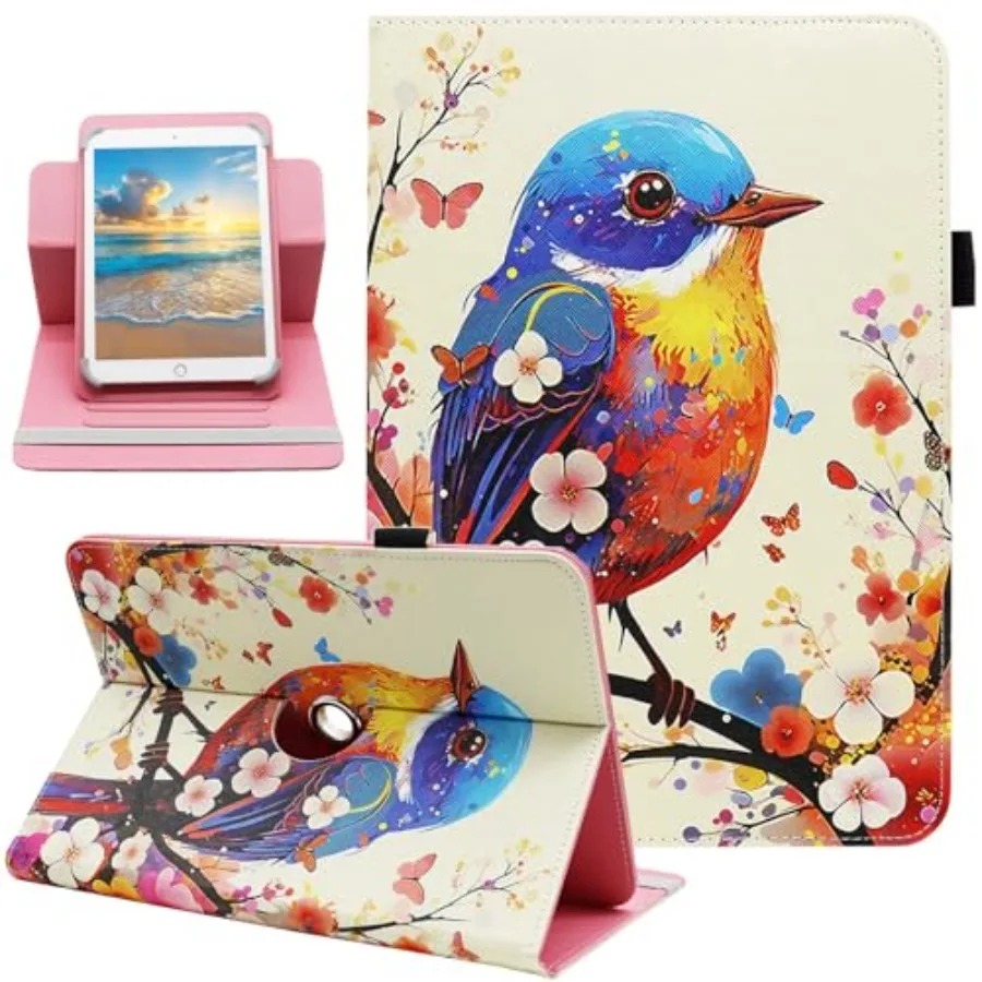 

Universal 10 10.1 Inch Android Tablet Case, 360 Degree Rotating Multi-Angle Viewing Stand Universal Case Cover for 10 10.1 and